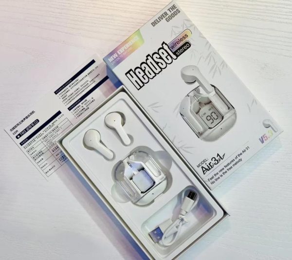 Air31 Earbuds Wireless Crystal Transparent Body