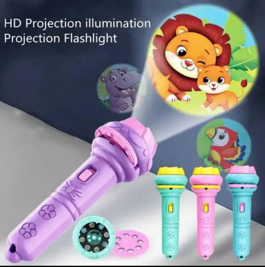 Baby Projector Torch 3 Cards Cartoon Projection Flashlight EmartValue