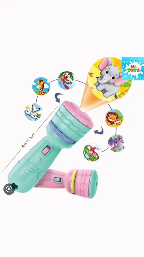 Baby Projector Torch 3 Cards Cartoon Projection Flashlight EmartValue