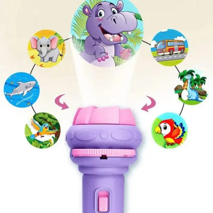 Baby Projector Torch 3 Cards Cartoon Projection Flashlight EmartValue