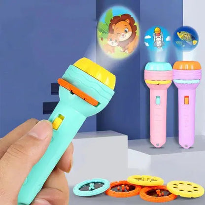 Baby Projector Torch 3 Cards Cartoon Projection Flashlight EmartValue