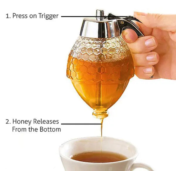 Honey Juice Syrup Dispenser Pot Jar For Kitchen EmartValue