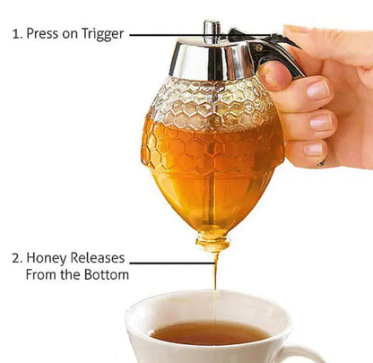 Honey Juice Syrup Dispenser Pot Jar For Kitchen EmartValue