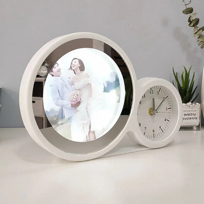 Magic Photo Frame Mirror With Clock EmartValue