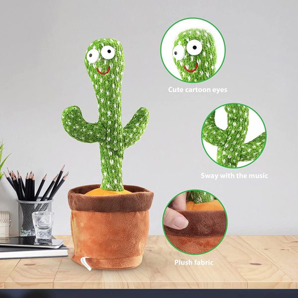 Dancing Cactus Talking Toy Tree Cactus Plush Toy For Children EmartValue