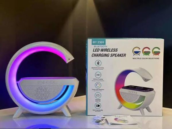 G Shaped Rgb Light Table Lamp With Wireless Charger. Emart Value