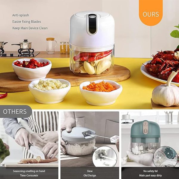 Mini Usb Rechargeable Kitchen Electric Food Processor Chopper EmartValue