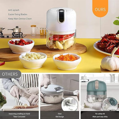 Mini Usb Rechargeable Kitchen Electric Food Processor Chopper EmartValue